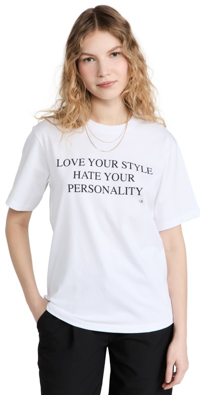 Victoria Beckhamlogan Tee White Love Your Personality