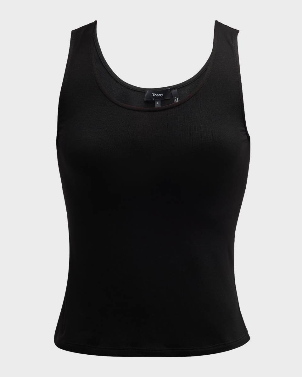 Deep Scoop Ribbed Tank Top