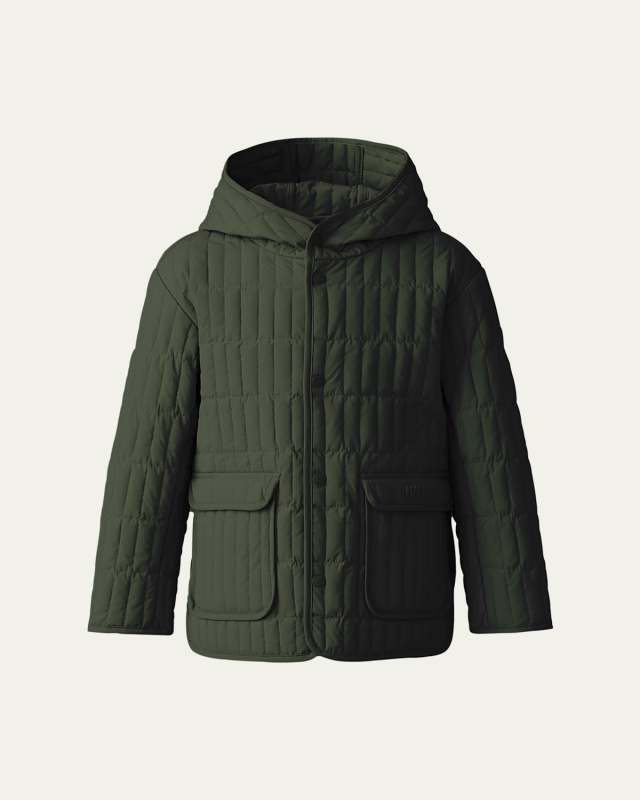 Kid's Spencer Light Down Vertically Quilted Jacket, Size 8-14
