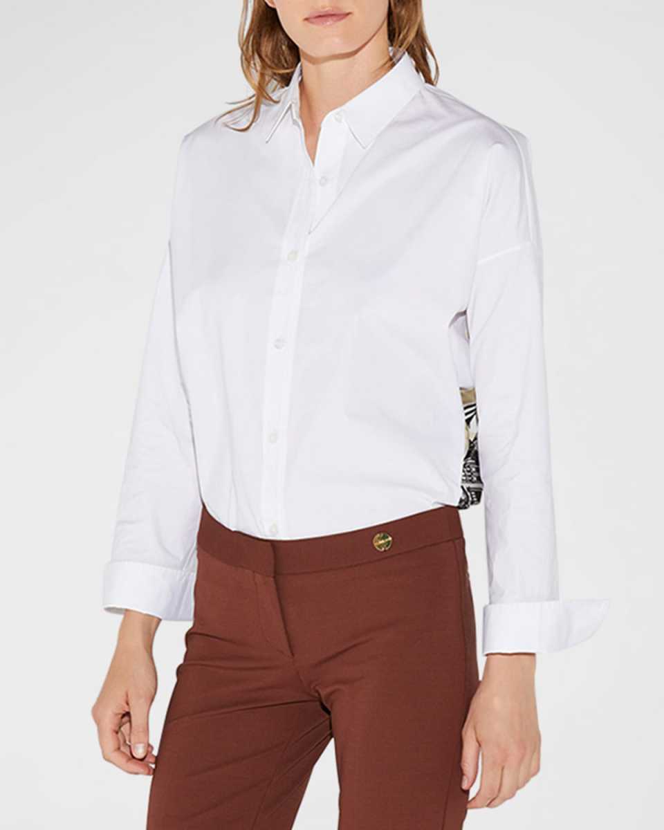 Sirene Silk Scarf Poplin Shirt