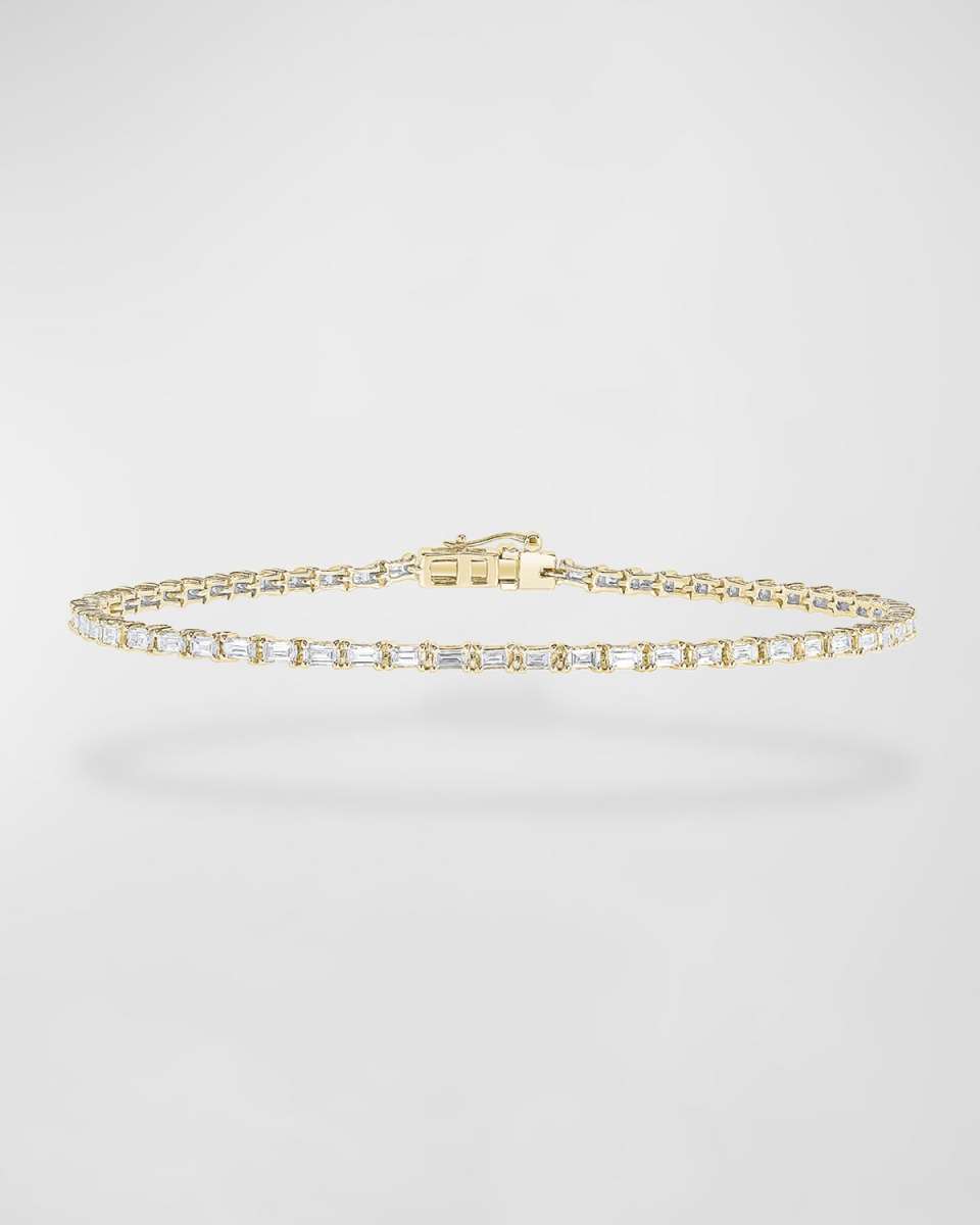 14K Baguette Diamond Tennis Bracelet