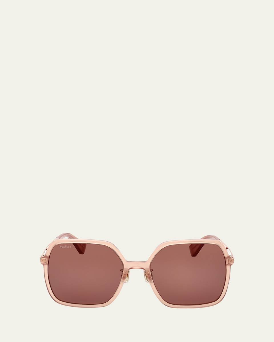 Mixed-Media Square Sunglasses