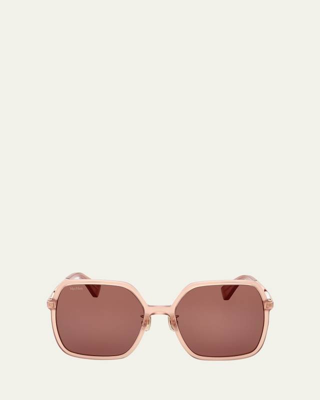 Mixed-Media Square Sunglasses