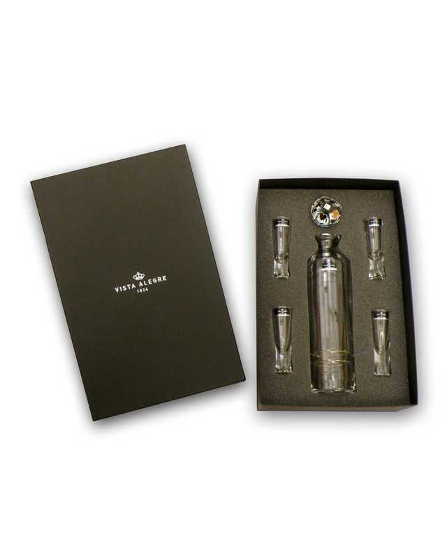 Naipes Vodka Decanter with 4 Shot Glasses