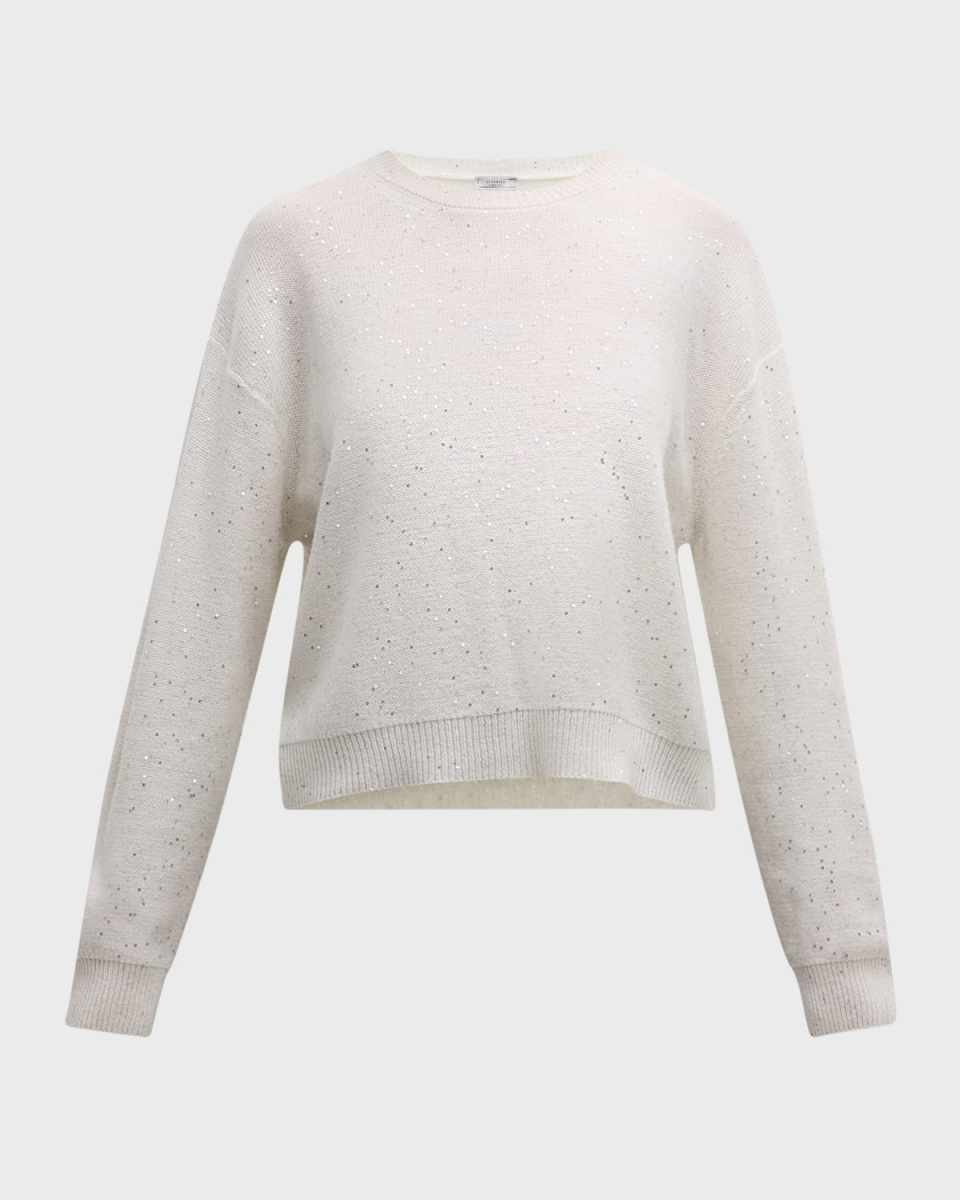 Crewneck Sequin Knit Sweater