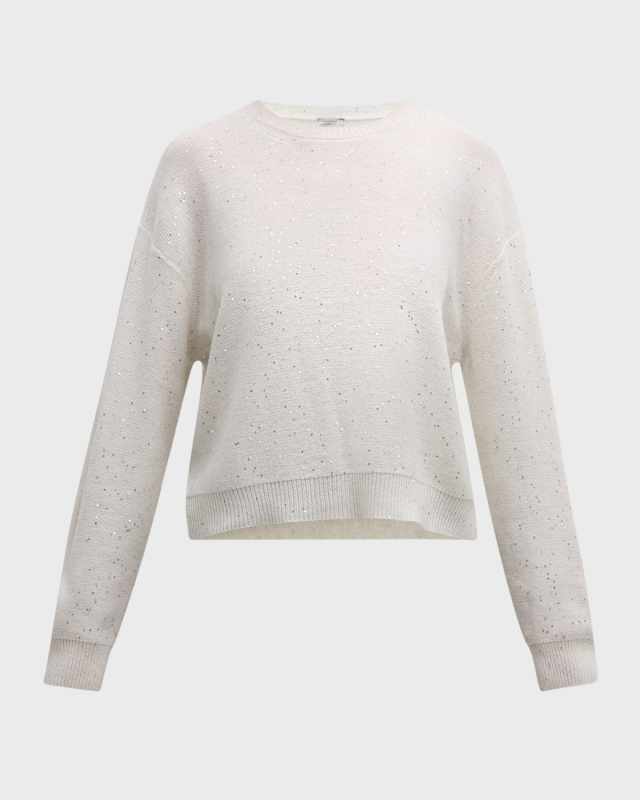 Crewneck Sequin Knit Sweater