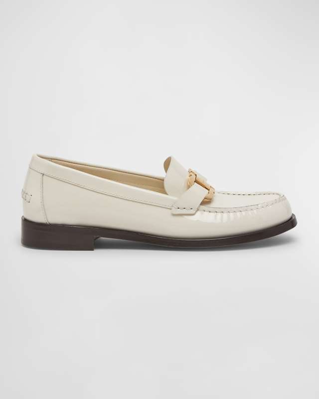 Maryan Patent Gancini Bit Loafers