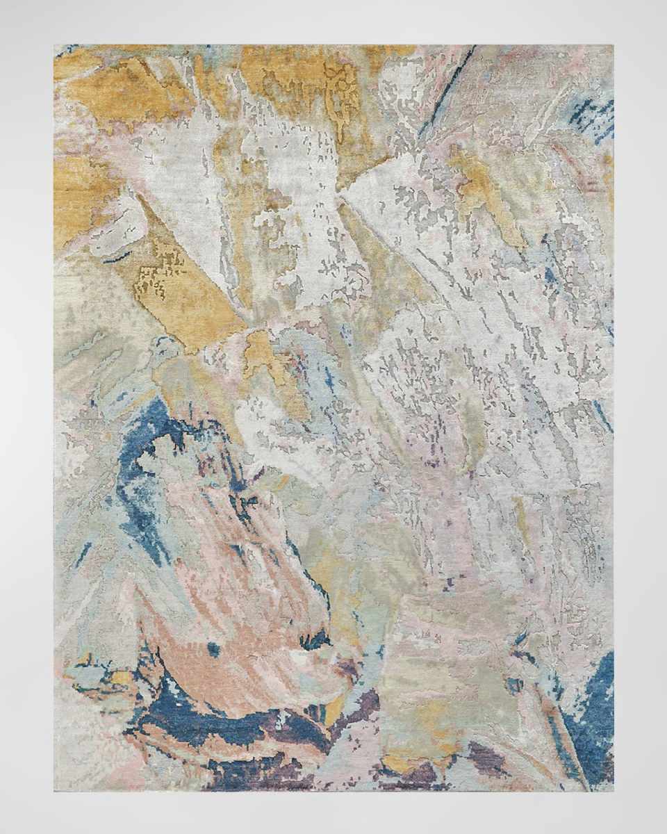 Floor Art Hand-Knotted Multi Rug, 6' x 9'