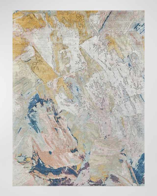 Floor Art Hand-Knotted Multi Rug, 6' x 9'
