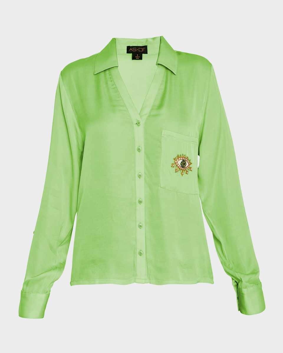 Evil Eye Satin Blouse