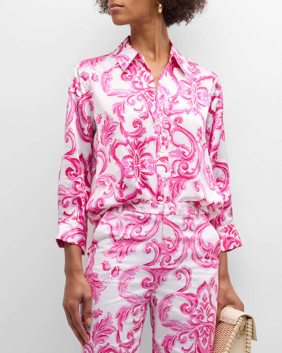 Dani Printed Silk Blouse