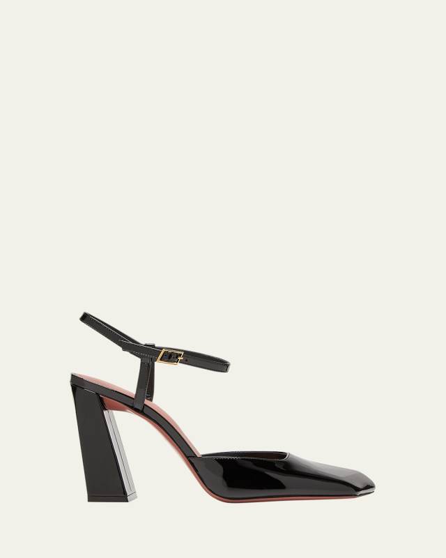 Charlotte Patent Ankle-Strap Pumps