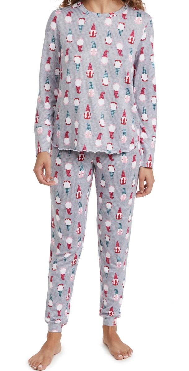 Emerson Road Sleepy Gnomes Jogger PJ Set Tradewinds