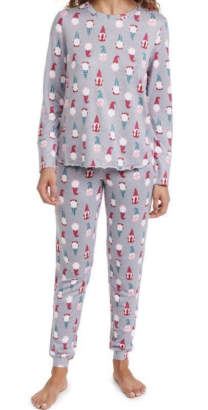 Emerson Road Sleepy Gnomes Jogger PJ Set Tradewinds