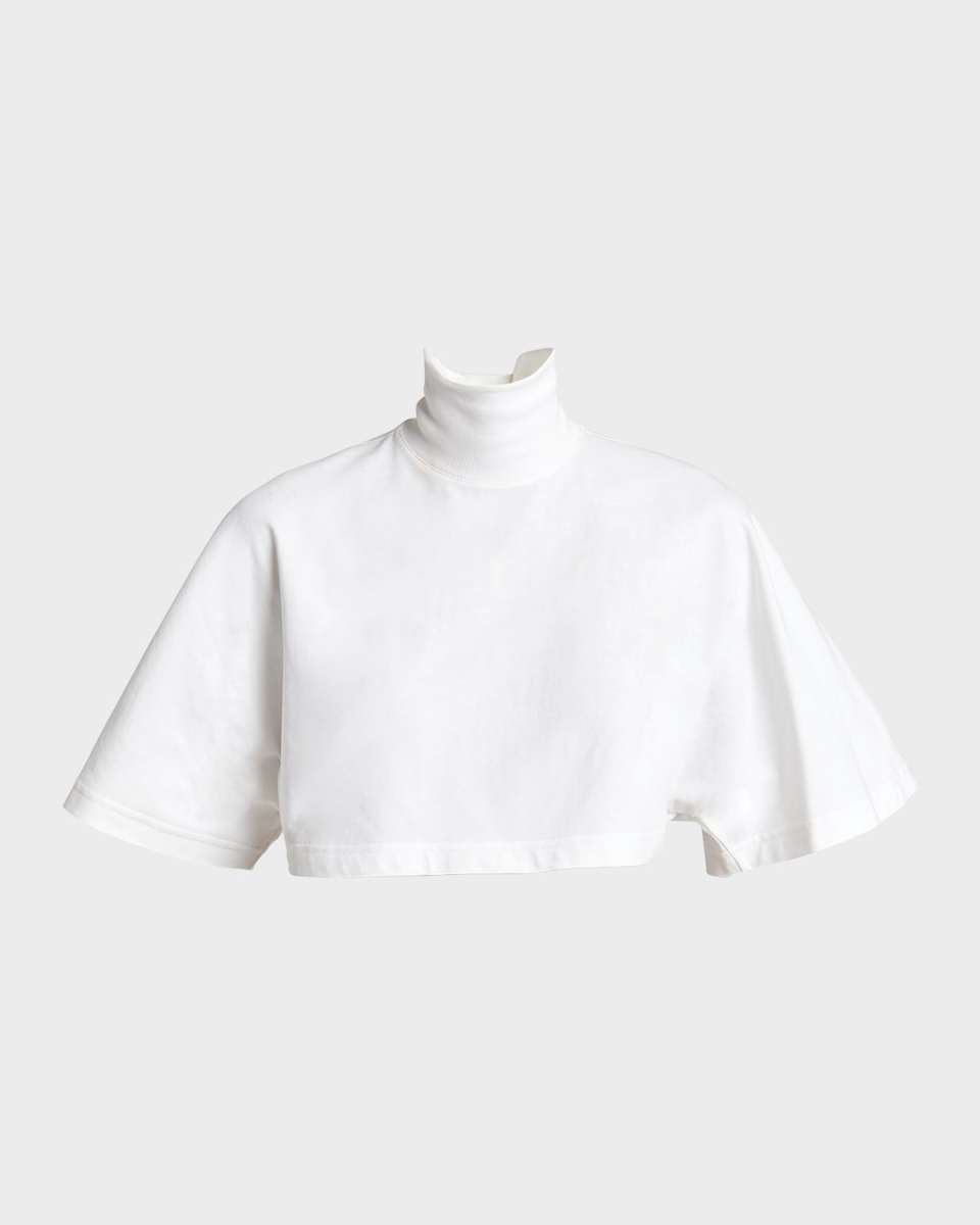 High-Neck Cropped T-Shirt