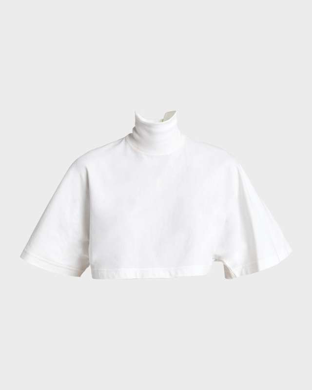 High-Neck Cropped T-Shirt