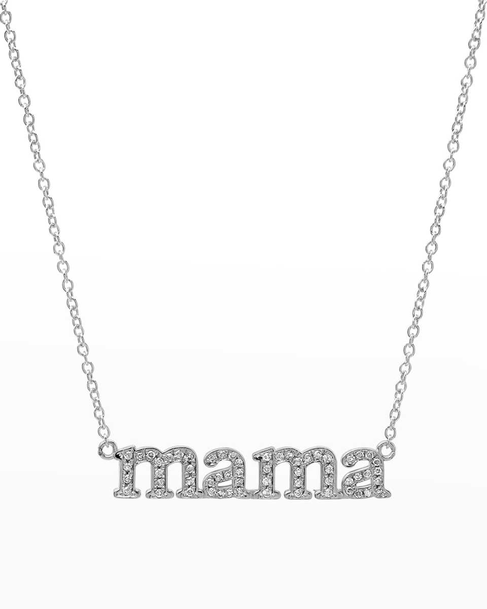 Mama Diamond White Gold Necklace
