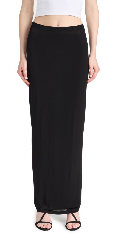 WARDROBE. NYC Layered Tube Skirt Black