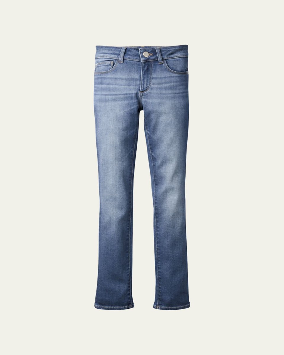 Girls' Chloe Skinny Mid-Rise Faded Jeans, Size 7-