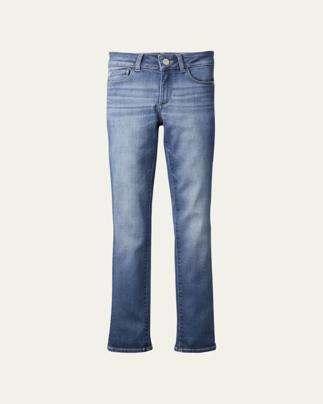 Girls' Chloe Skinny Mid-Rise Faded Jeans, Size 7-