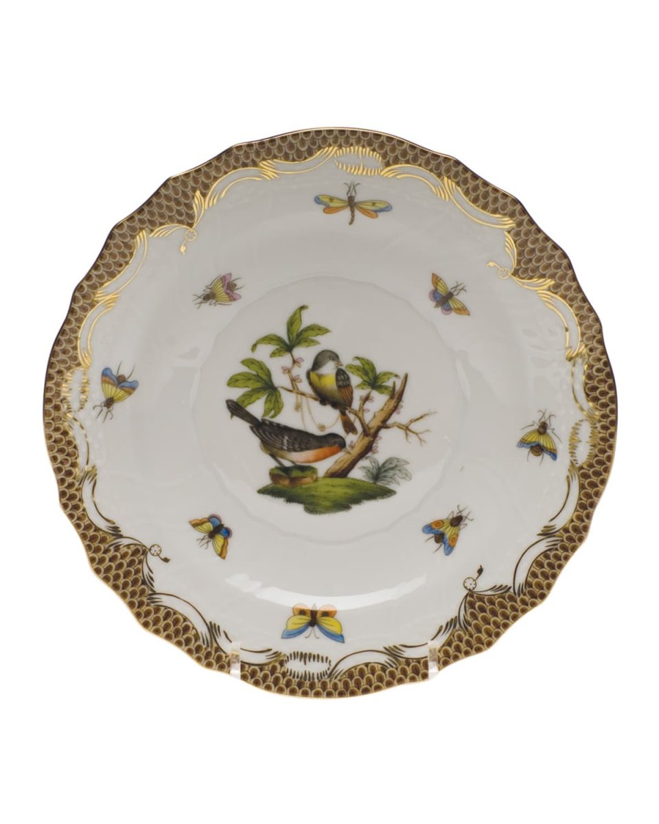 Rothschild Bird Brown Motif 2 Salad Plate