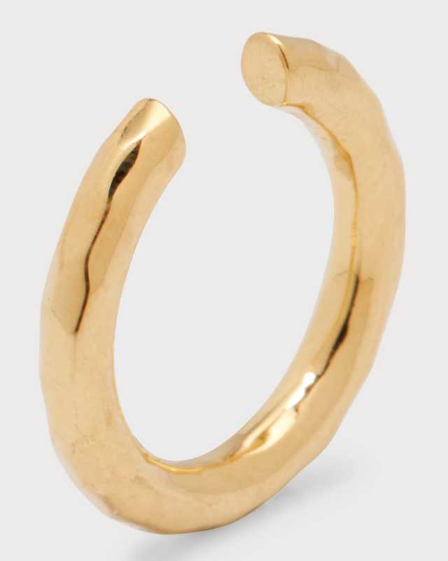 Single Crinkle Wire Ear Cuff in 18K Gold
