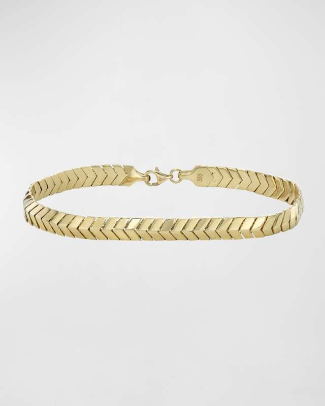 14K Gold Chevron Bracelet