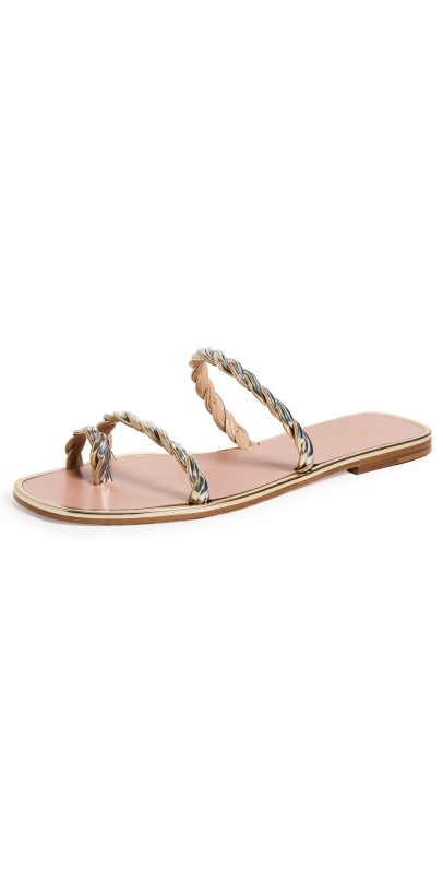 Aquazzura Capalbio Sandals Silver/Soft Gold