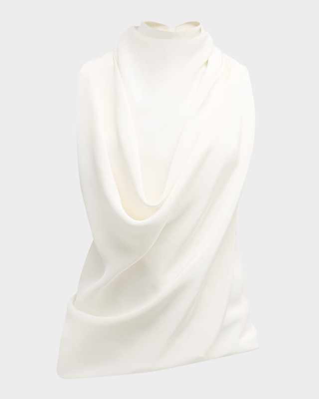 Lina Draped Cowl-Neck Sleeveless Top