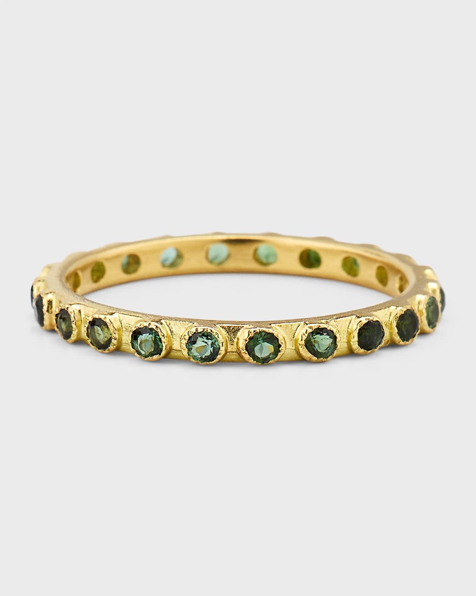 Eternity Band in Green Tourmaline, Size