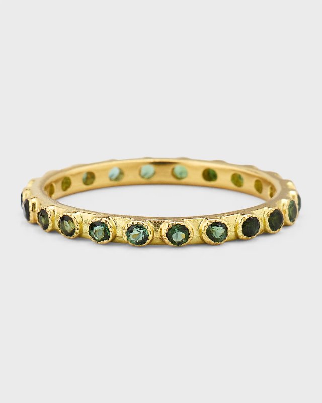 Eternity Band in Green Tourmaline, Size