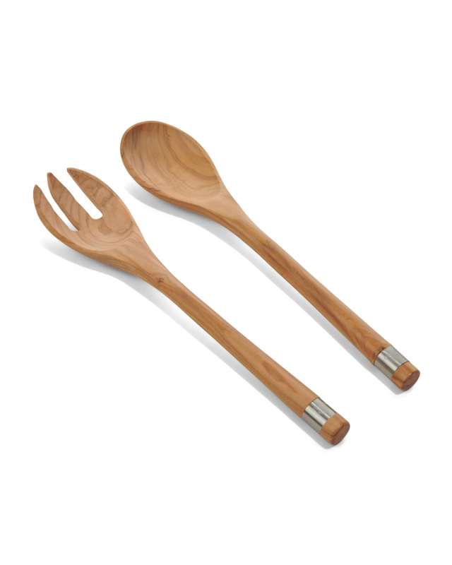 Olive Wood Server Set