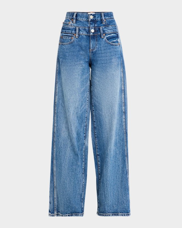 High-Rise Double Waistband Cool Jeans