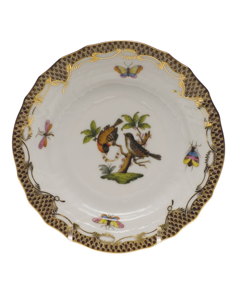 Rothschild Bird Brown Motif 12 Bread & Butter Plate