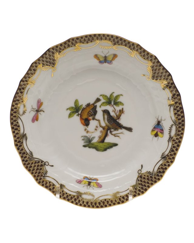 Rothschild Bird Brown Motif 12 Bread & Butter Plate