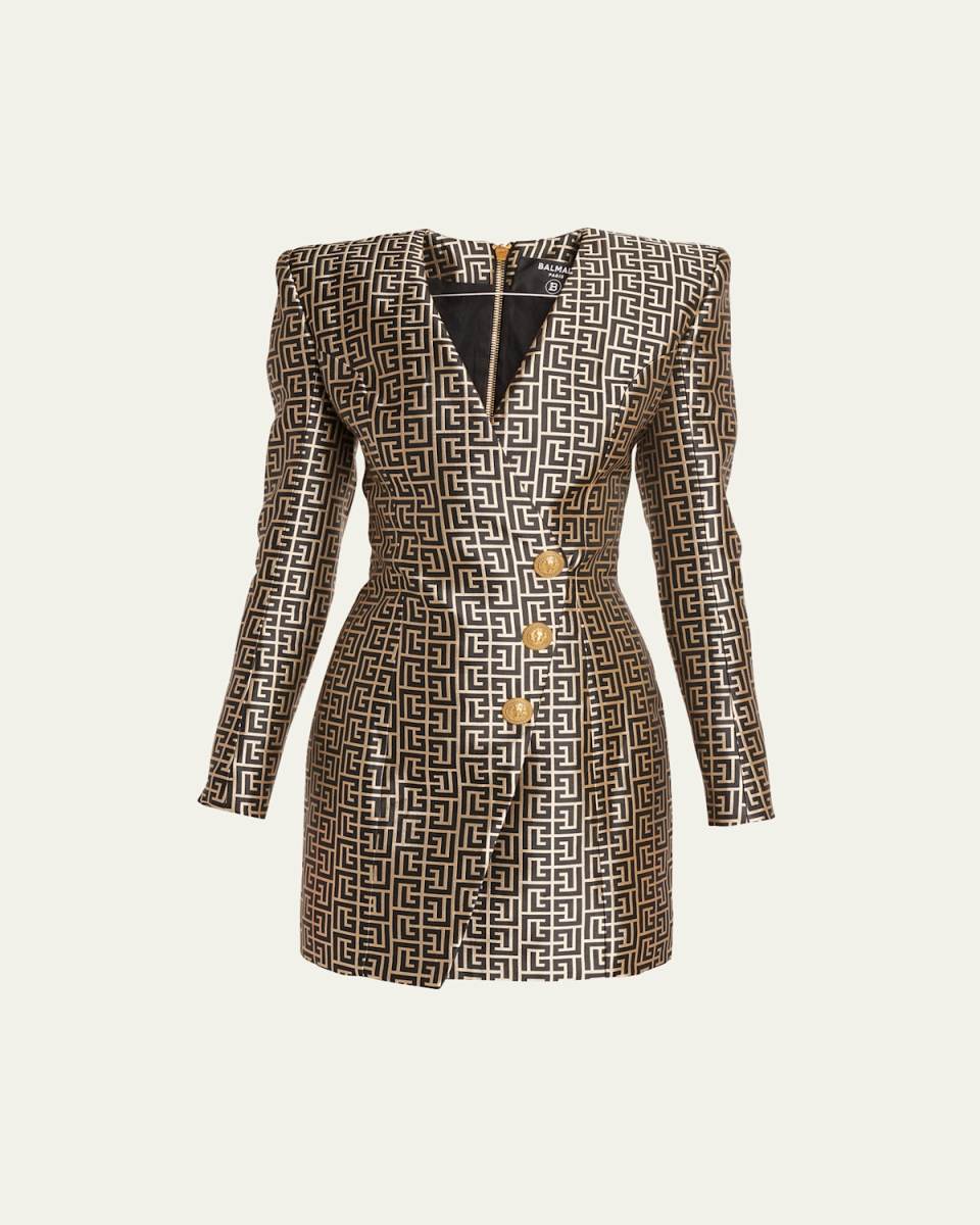 Jacquard Monogram Mini Dress