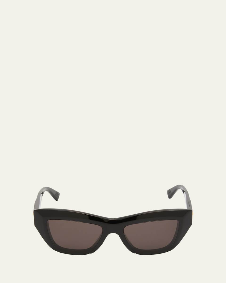 Raised Logo Acetate Cat-Eye Sunglasses