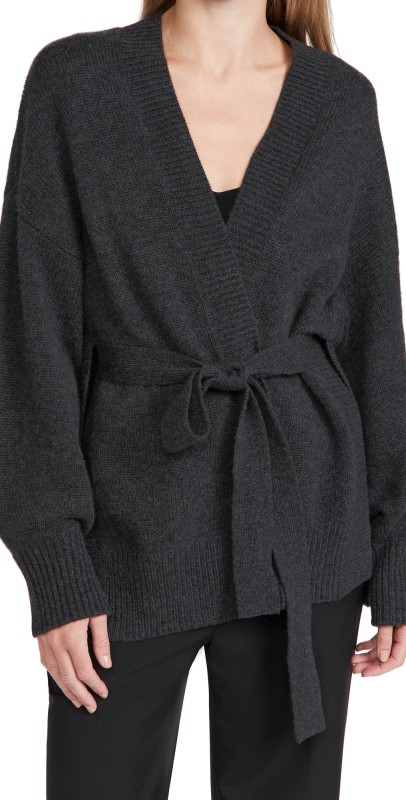 Le Kasha Aomori Cashmere Cardigan Charcoal