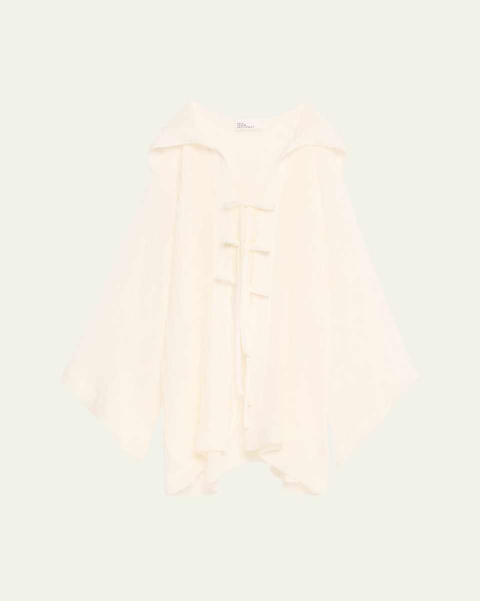 Gauze Beach Cape Mini Dress