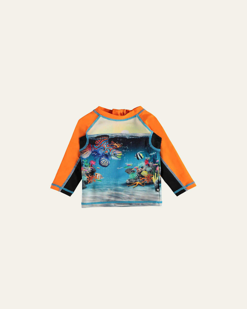 Boy's Nemo Underwater Reef Long-Sleeve Rash Guard, Size 3M-3