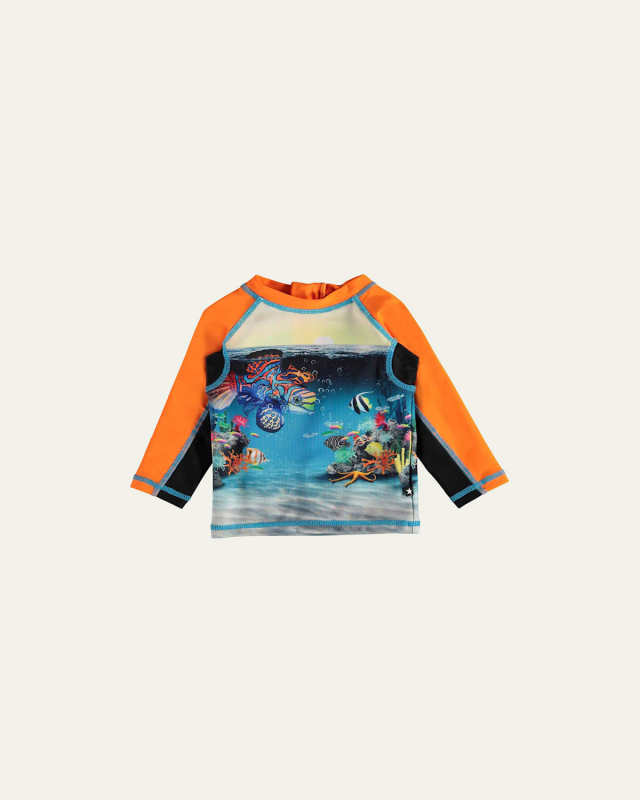 Boy's Nemo Underwater Reef Long-Sleeve Rash Guard, Size 3M-3