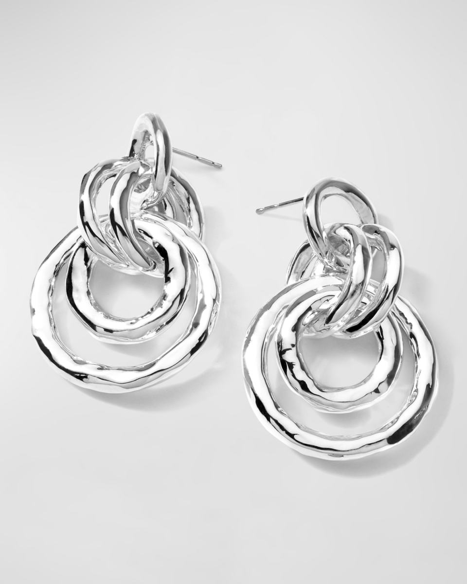 Medium Jet Set Earrings in Sterling Silver