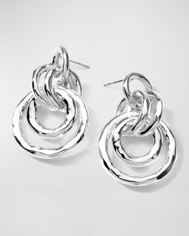 Medium Jet Set Earrings in Sterling Silver