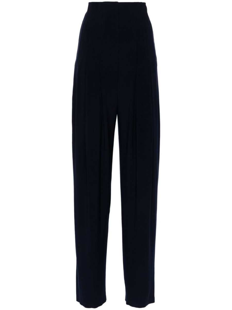 high-waisted straight-leg trousers
