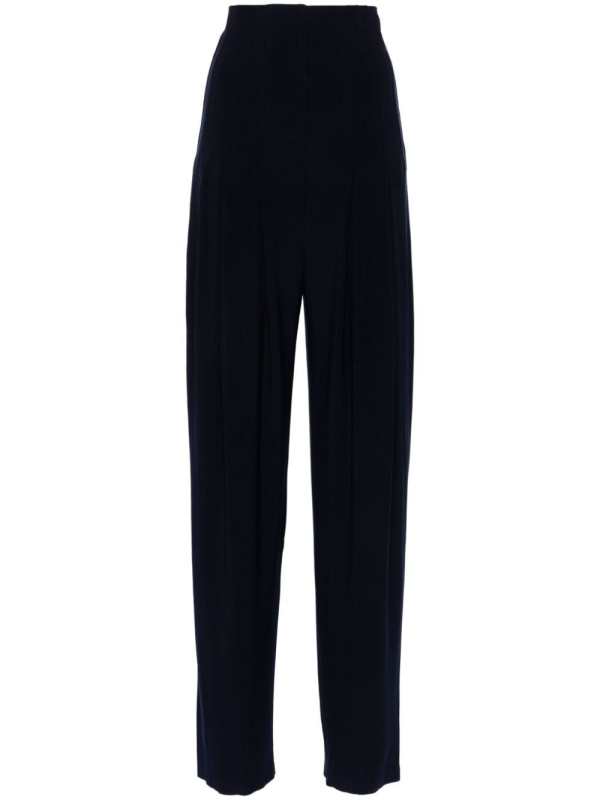 high-waisted straight-leg trousers