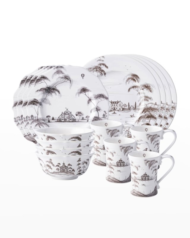 Country Estate 16pc Place Setting - Flint Grey