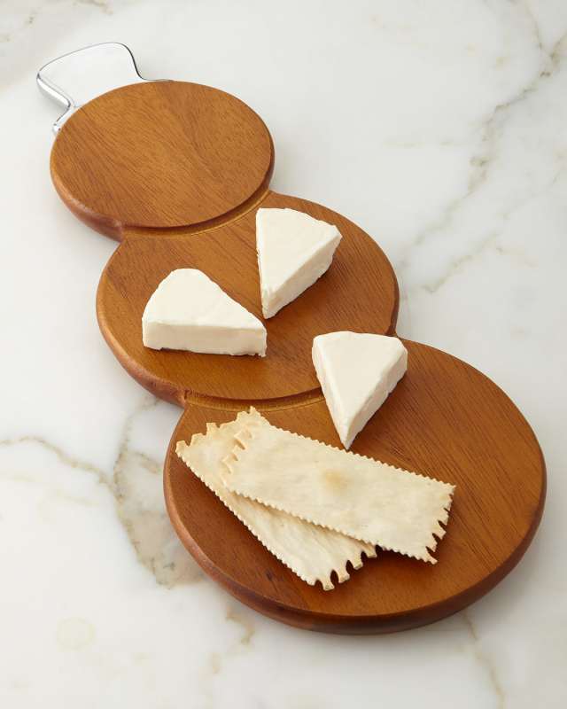 Snowman Cheese Board