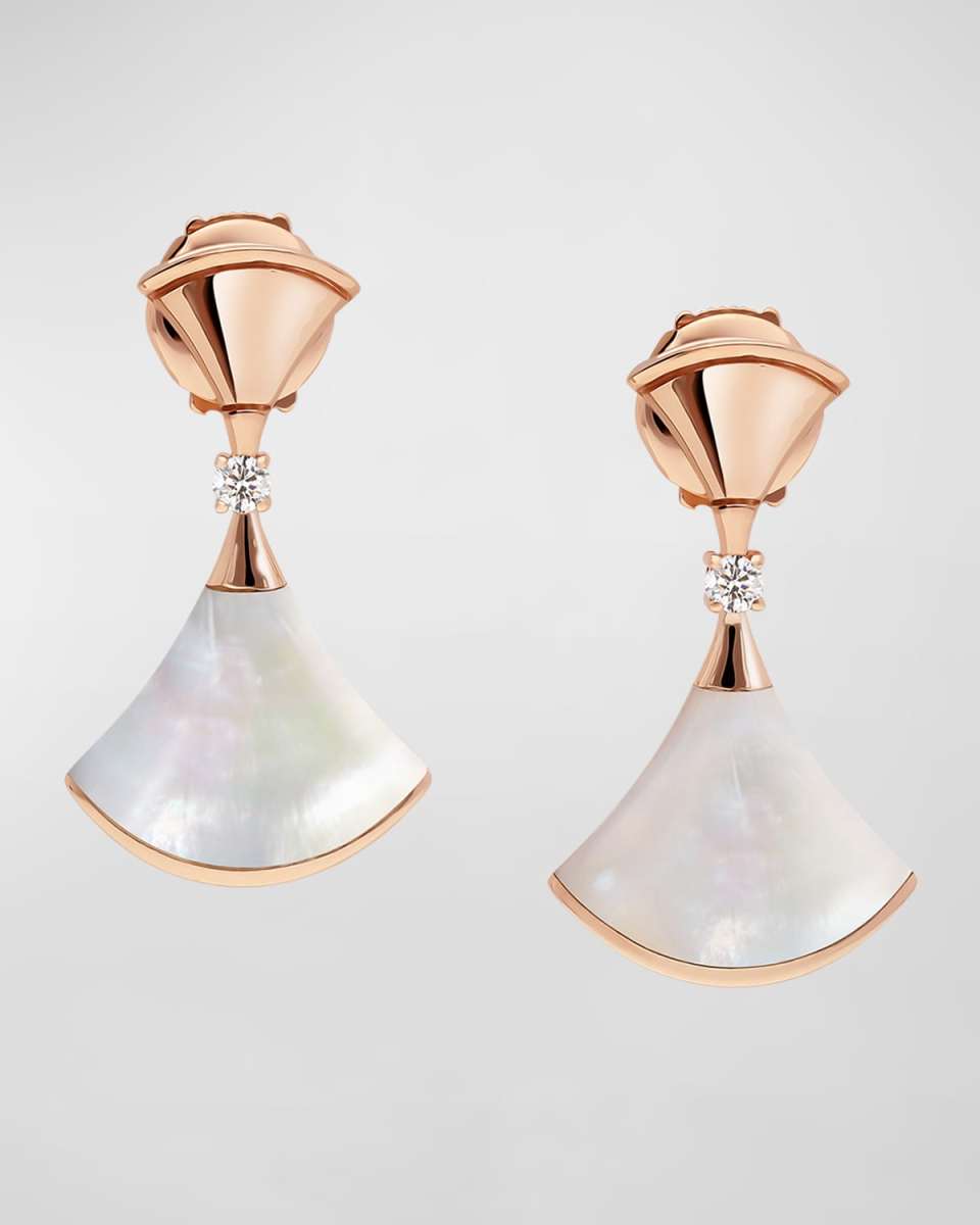 Divas' Dream 18k Rose Gold Mother-of-Pearl Earrings