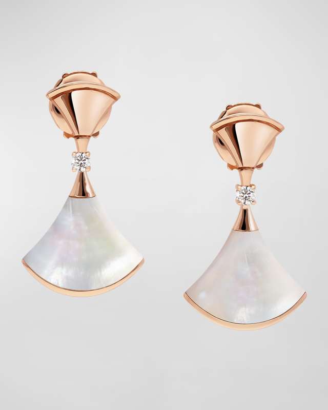 Divas' Dream 18k Rose Gold Mother-of-Pearl Earrings