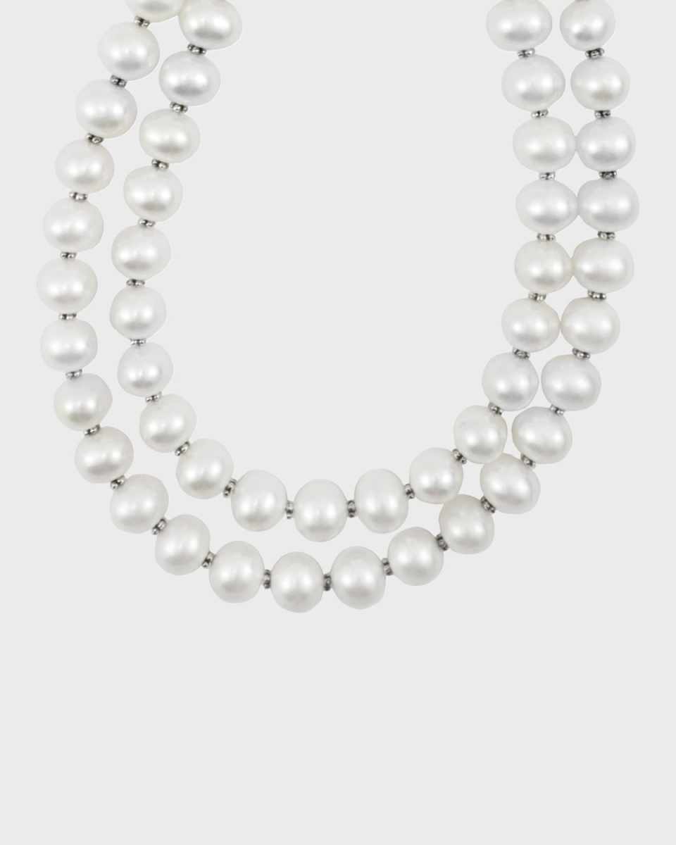 Luna Pearl Double-Strand Necklace